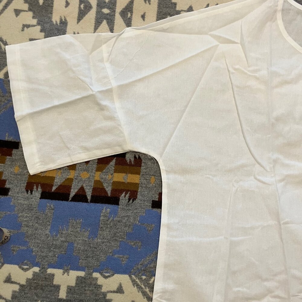 NWOT White Mid-Sleeve Scoopneck Tee Shirt